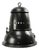 Large Vintage Industrial Pedant Light in Black Enamel, 1950s For Sale