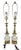 1960s Stiffel Brass and Porcelain Table Lamps, a Pair For Sale - Image 12 of 15