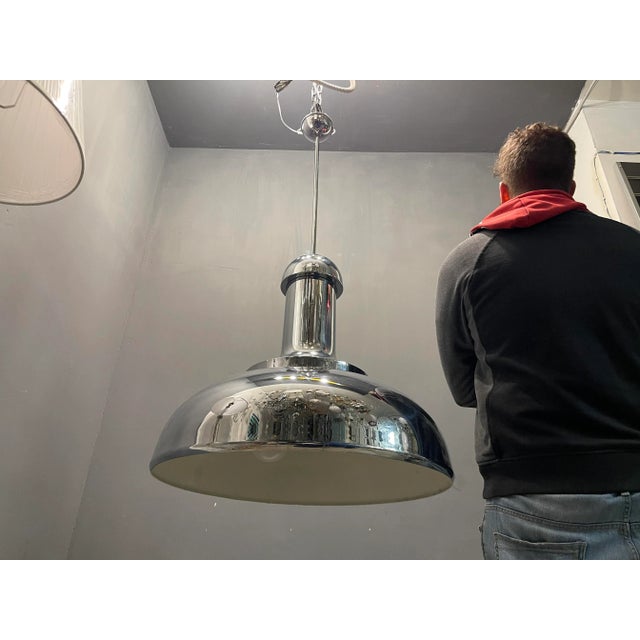 Industrial Large Industrial Italian Lamp For Sale - Image 3 of 7