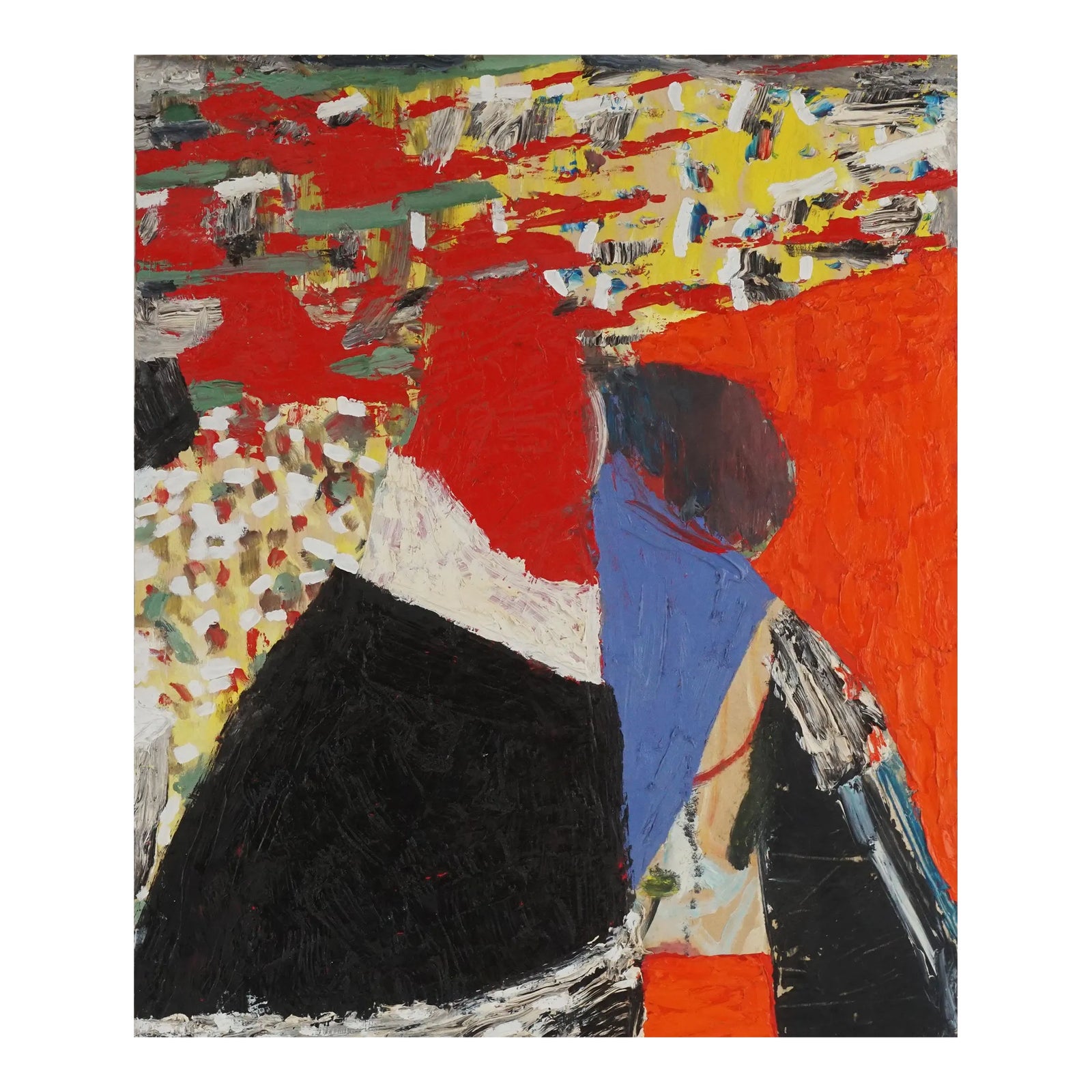 Red, Black and Blue Abstract Expressionism by Michael Pauker | Chairish