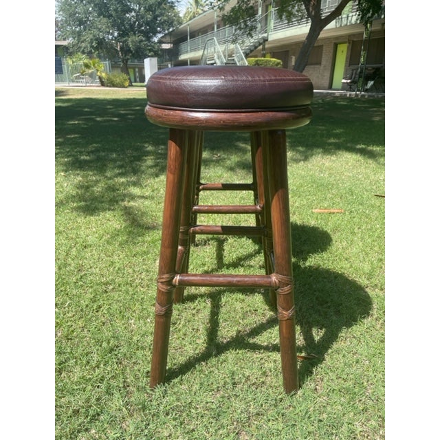 Late 20th Century McGuire Bar Stools a Pair Chairish