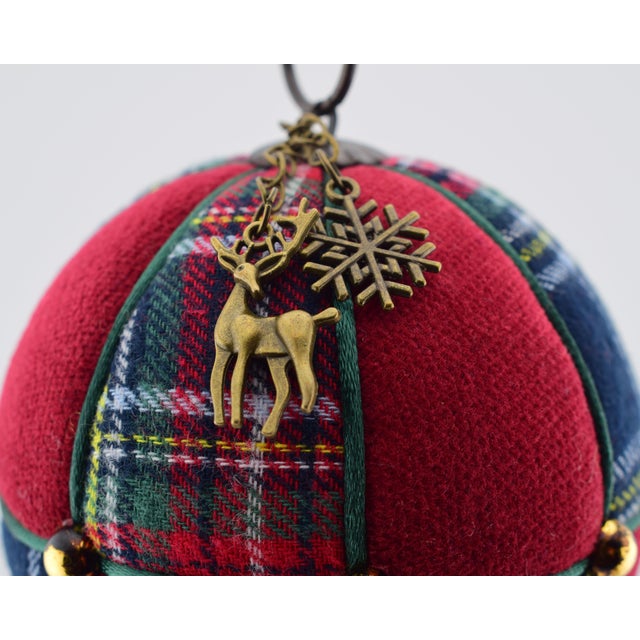 Handmade Ball 'Aspen' Christmas Ornament For Sale - Image 6 of 6