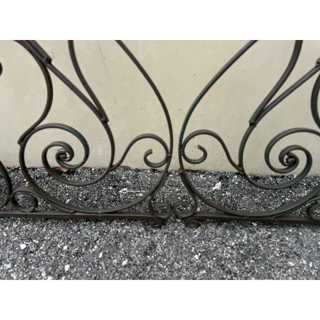 Art Deco A Pair of Art-Deco Neo-Classical Wrought Iron Claustras Room Dividers France 1930 For Sale - Image 3 of 5