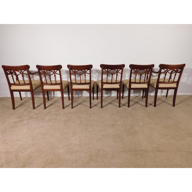 Antique Circa 1920s-30s Set of 6 Sheraton Charak Furniture Dining Chairs For Sale - Image 18 of 18