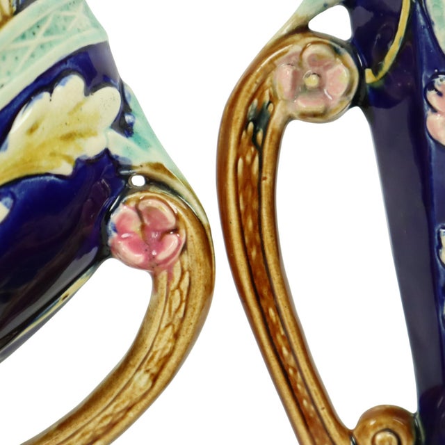 Art Nouveau Majolica Barbotine Vases and Planters, 1890s, Set of 3 For Sale - Image 18 of 18