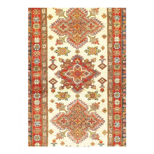Original Super Kazak Rug. Handmade Hand-knotted Very Practical for High Traffic Hand-Spun Lamb's Wool on a Cotton...