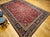 1900 - 1909 Vintage Persian Kashan Rug, Hand-Knotted Wool, Allover Floral Pattern, Red & Navy, 9x14 For Sale - Image 5 of 17