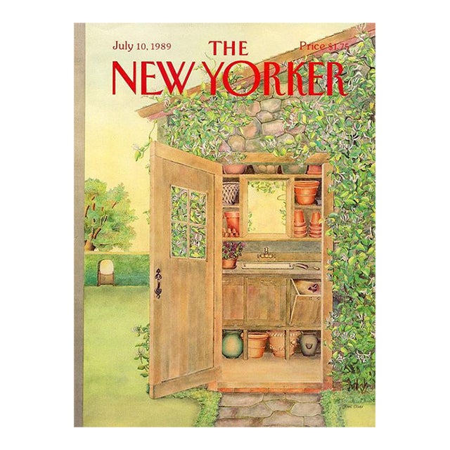 1989 New Yorker Magazine Cover by Jenni Oliver, July 10, Gardening For Sale