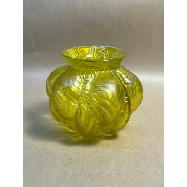 Antique Kralik Spiral Optical Glass Vase For Sale In San Francisco - Image 6 of 7