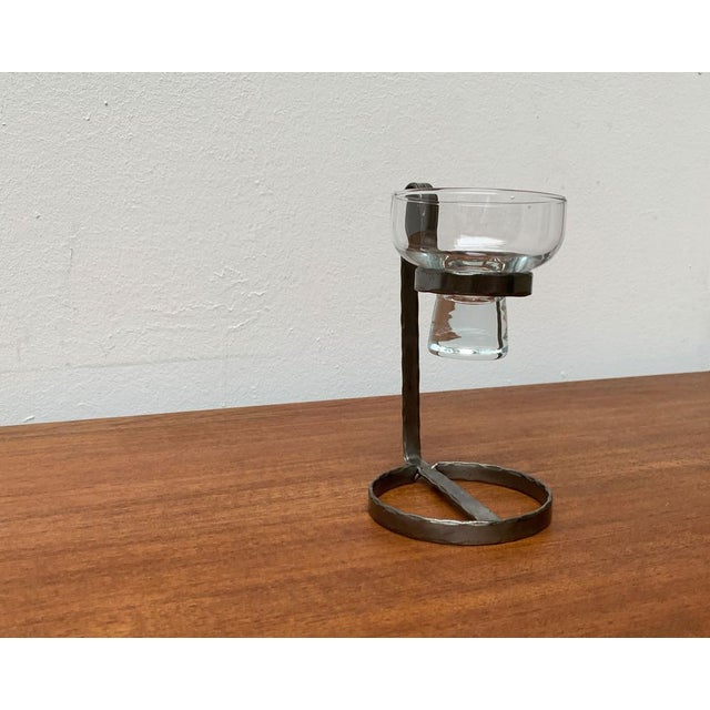 Mid-Century Danish Metal and Glass Candleholder, 1960s For Sale - Image 15 of 18