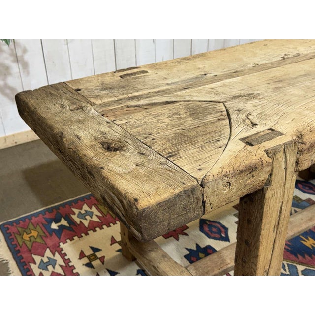 Vintage Raw Oak Carpenters Workbench, 1930s For Sale - Image 16 of 18
