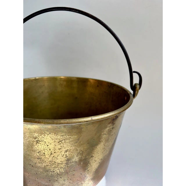 Waterbury Brass Co. Handled Brass Bucket, Circa 1880 For Sale - Image 9 of 18