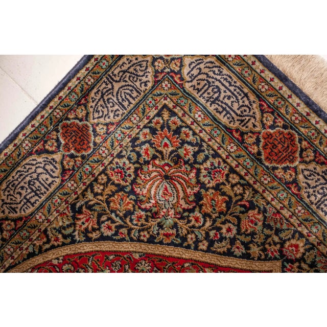 Vintage Ghoum Silk Rug For Sale - Image 6 of 13