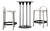 Vintage Standing Table with Polo Bar Stools by Anna Castelli Ferrieri for Kartell, Italy, 1980s, Set of 3 For Sale