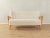 Wood Sofa in White Teddy Upholstery, 1950s For Sale - Image 7 of 9