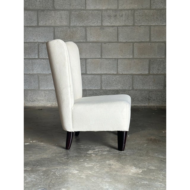 1940s Attributed to Edward Wormley for Dunbar Petite Slipper Chair- Unmarked For Sale - Image 9 of 10