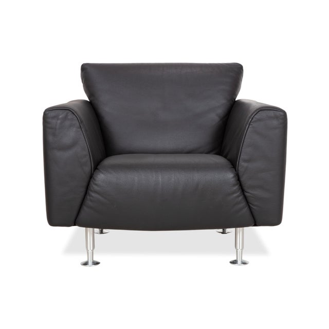 250 Leather Armchair Black by Rolf Benz For Sale - Image 13 of 14