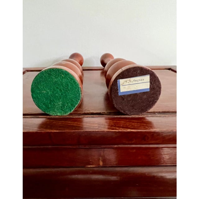 These beautifully turned mid-century wooden candle holders add instant warmth to any interior. They are modern in their...