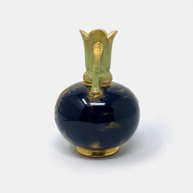 Traditional Antique Hand Painted Austrian Vase For Sale - Image 3 of 8