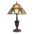 Arts & Crafts Bradley & Hubbard Style 6-Panel Slag Glass Lamp Unsigned C1920 For Sale