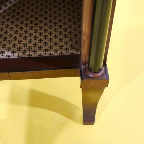 Empire Nightstand in Wood with Door and Drawer For Sale - Image 9 of 12