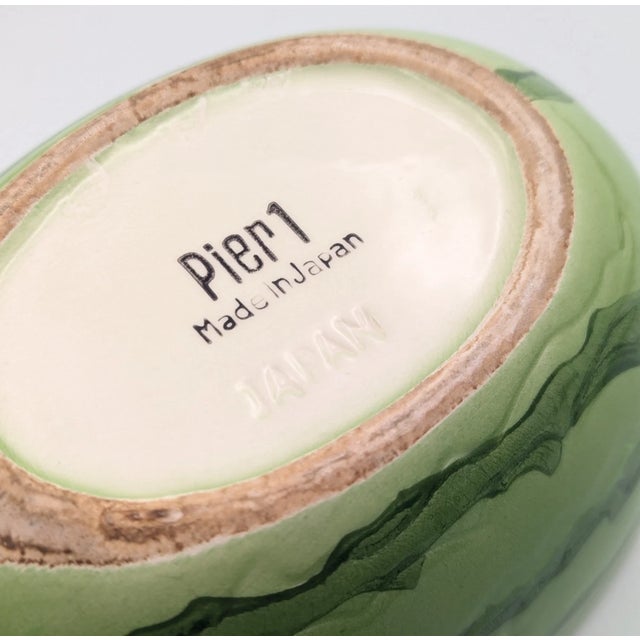 Ceramic Vintage Pier 1 Japanese Watermelon Ceramic Serving Bowls -Set of 2 For Sale - Image 7 of 7