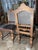 Brass Pair of Early 20th Century Jacobean / Henry II Revival Tooled Leather Dining Side Chairs For Sale - Image 8 of 9
