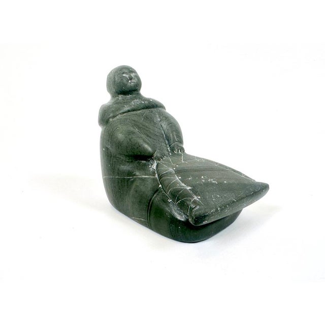 Canadian Inuit Woman Sculpture, 1960s For Sale - Image 9 of 9