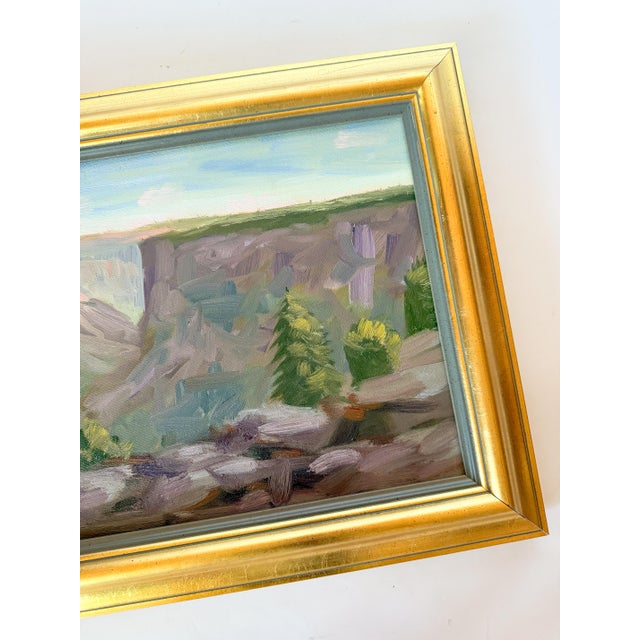 Early 21st Century Impressionist Landscape Painting in Gilt Frame For Sale - Image 5 of 10