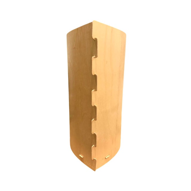 Pablo Pardo Pablo Pardo "Uno" Bent Wood Wastebasket / Paper Bin / Trash Can in Blonde / Ash Finish For Sale - Image 4 of 9
