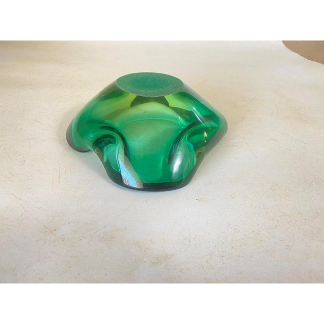 Vide Poche or Ashtray in Green Murano Glass, Italy, 1970s For Sale - Image 12 of 18