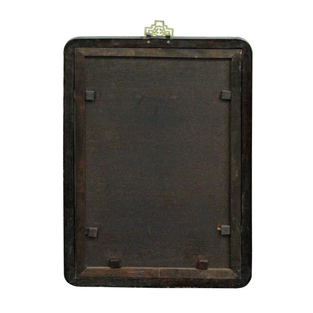 Chinoiserie Vintage Chinese Reverse Painting Glass Lady Portrait Wall Art For Sale - Image 3 of 7