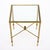 Metal French Art Deco Period Brass and Glass Side Table, Circa 1940 For Sale - Image 7 of 9