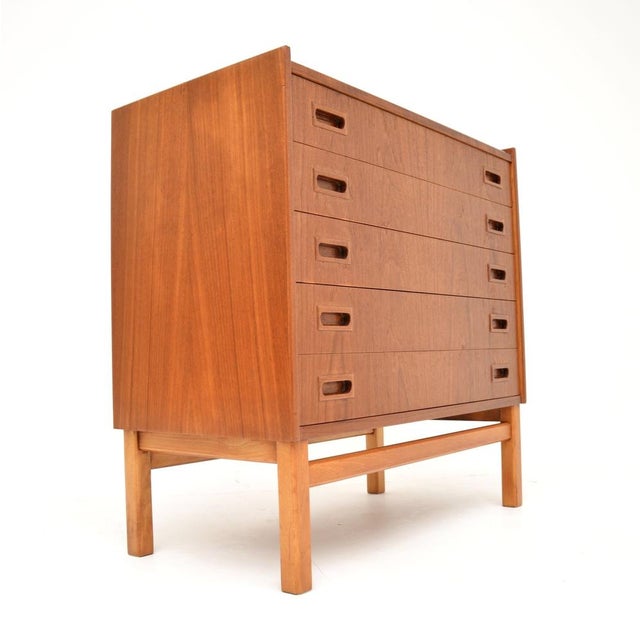 Mid-Century Modern Vintage Danish Teak Chest of Drawers, 1960s For Sale - Image 3 of 12
