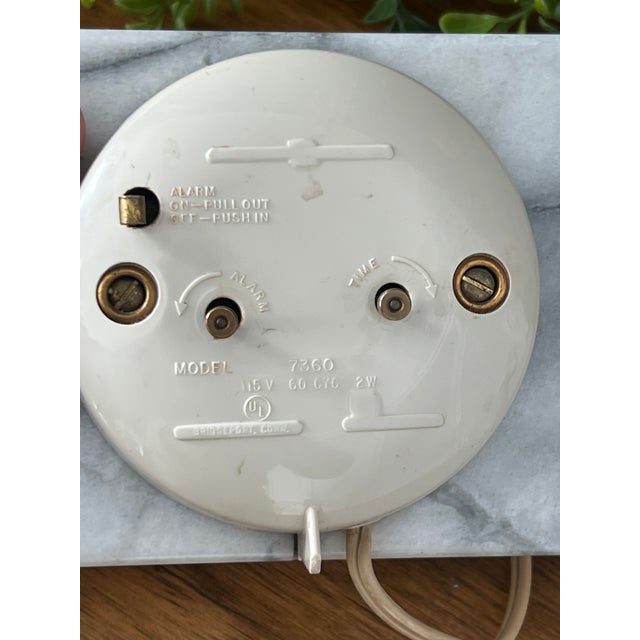 Vintage Marble Desk Clock and Horse Head Bookends Set For Sale - Image 13 of 18