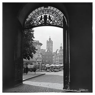 View Gate Residence Castle to Main Market Darmstadt, Germany, 1938, Printed 2021 For Sale