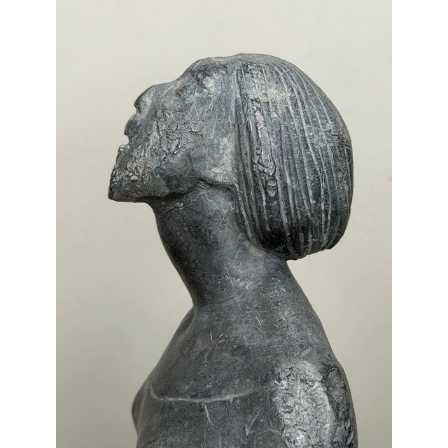 Art Deco Lead Sculpture of Joan of Arc in the Manner of Eric Gill For Sale - Image 6 of 18