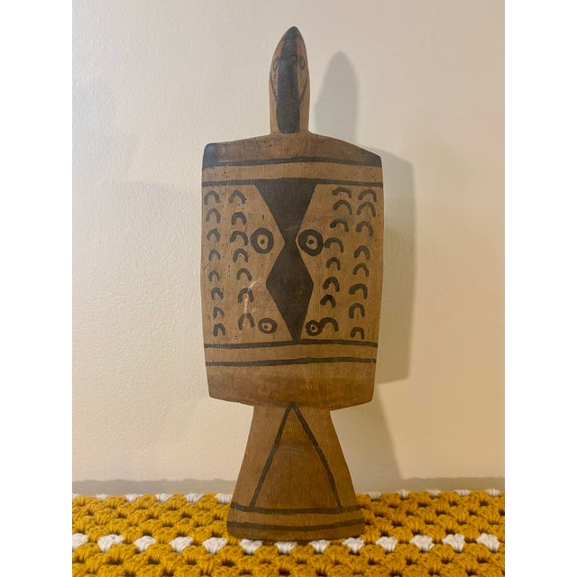 Vintage Brazilian Xingu Kalapalo Vulture Bench, Hand Carved Indigenous Folk Art For Sale - Image 4 of 6
