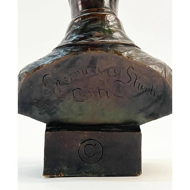 1960s Vintage Plaster Bust of Charles Augustus Lindbergh For Sale In Atlanta - Image 6 of 12