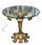 S. Salvadori Firenze Mid-Century Modern Gilt Regency Metal Italy Table Glass Top For Sale