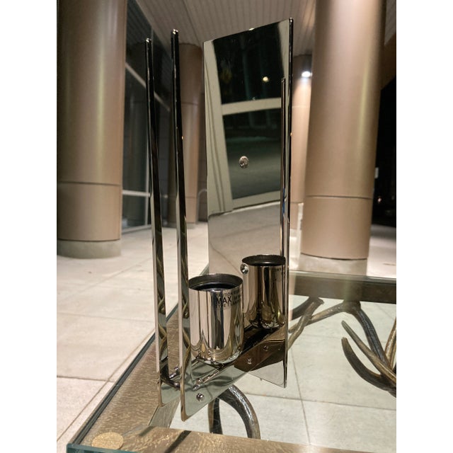 Polished Nickel “Apollo” Wall Sconce With Opaque Shade From Holly Hunt Chicago For Sale - Image 11 of 13