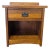 Craftsman Style One Drawer Wood Nightstand With Open Shelf For Sale