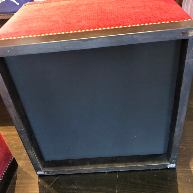 Wood Clarence House Nailhead Ottomans - A Pair For Sale - Image 7 of 11