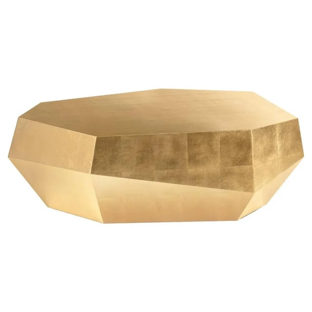 Low Gold Leaf Three Rocks Coffee Table by InsidherLand For Sale - Image 6 of 6