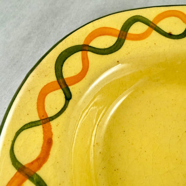 1950s French Provençal Pottery Hand Potted & Painted Olive Server For Sale - Image 5 of 9