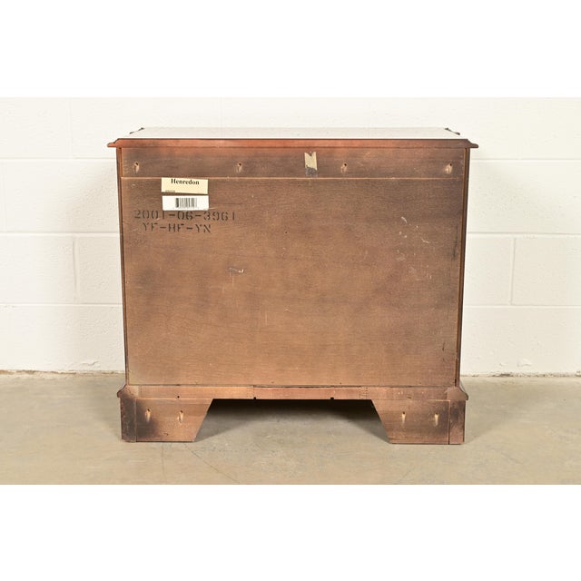 Henredon Georgian Carved Mahogany Nightstand or Bachelor Chest For Sale - Image 11 of 12
