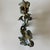 Rustic Vintage Spi Triple Candelabra: Pewter, Verde-Patina, Morning Glory Hummingbird For Sale - Image 3 of 18
