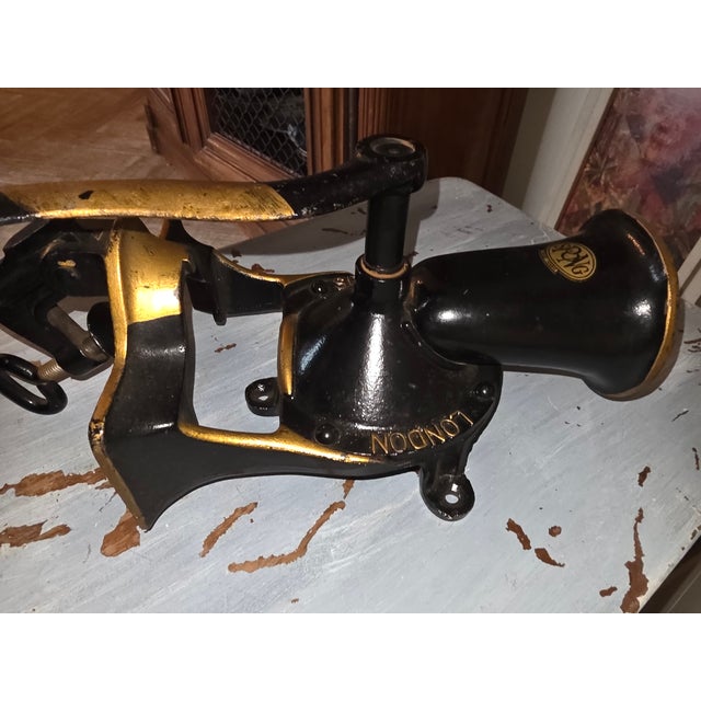 Antique English Cast Iron Coffee Grinder For Sale - Image 4 of 10