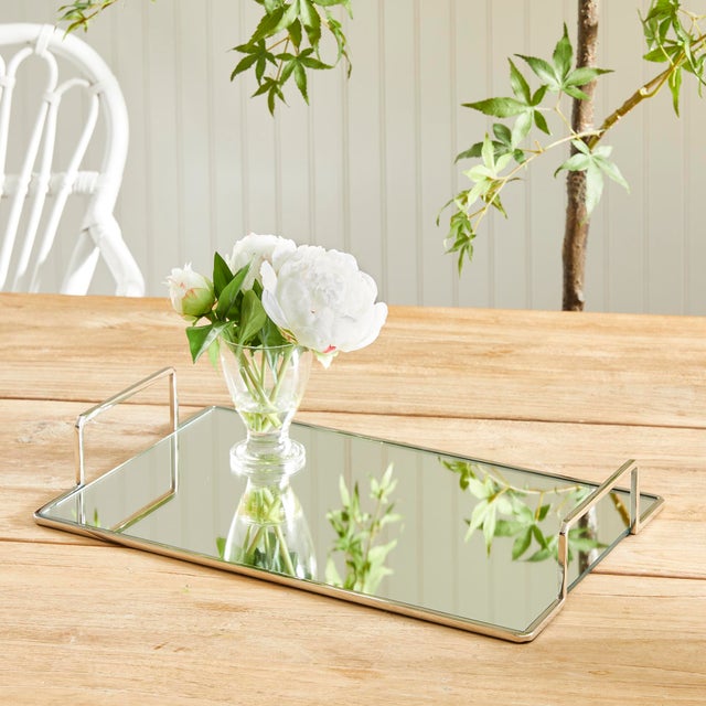Smooth and streamlined, the Covina Tray is a clean and modern accent. Add to ottoman, side table or even the kitchen...