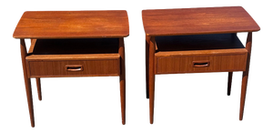 Danish Teak Nightstands from Gunni Omann, 1960s, Set of 2